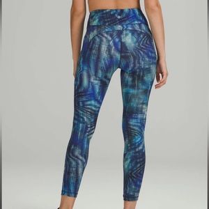 Lululemon invigorate leggings high rise tight, flux Blue multi 28”